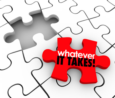 Puzzle pieces and statement Whatever it Takes
